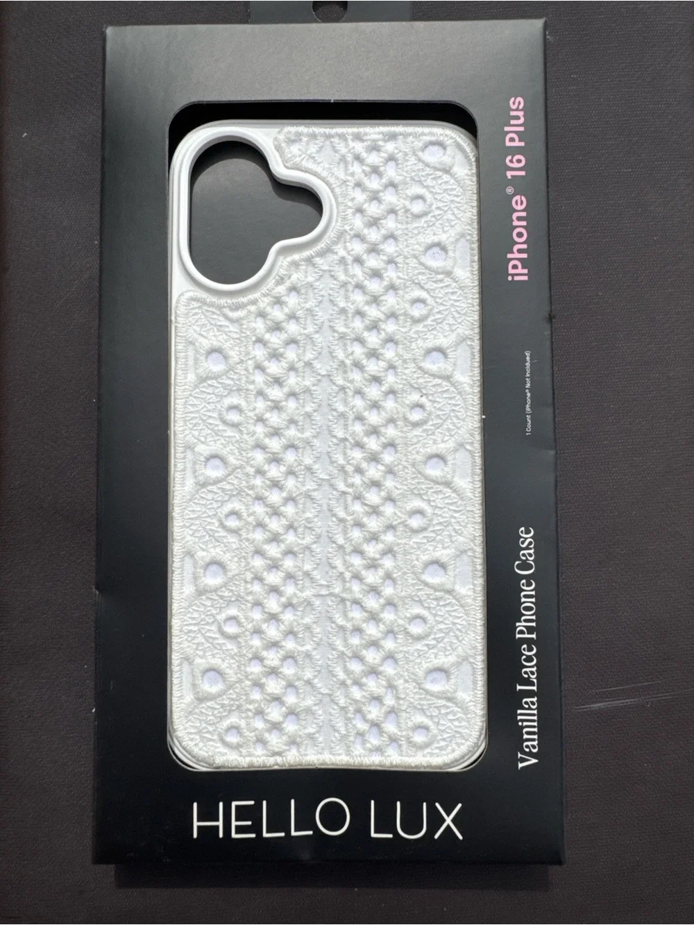 Hello Lux Vanilla Lace iPhone 16 Plus Case - White